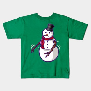 Anime Frosty dancing the Flossing dance! Kids T-Shirt